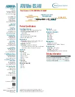 Предварительный просмотр 2 страницы ADTRAN ATM Mini-DSLAM Specifications