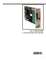 ADTRAN D4-n x 56 DSU DP Product Manual preview