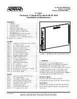 ADTRAN DE-4E Installation And Maintenance Manual предпросмотр