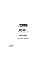 ADTRAN DSU 56/64 User Manual предпросмотр