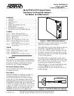 Предварительный просмотр 1 страницы ADTRAN DSU/CSU Installation And Maintenance Manual