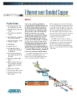 ADTRAN Ethernet Over Bonded Copper MX3112 Specification Sheet предпросмотр