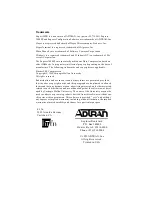 Предварительный просмотр 2 страницы ADTRAN Express 3000 SP User Manual