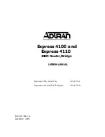 Предварительный просмотр 1 страницы ADTRAN Express 4100 User Manual