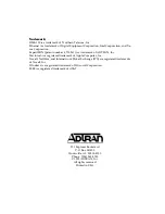 Предварительный просмотр 2 страницы ADTRAN Express L1.5 User Manual