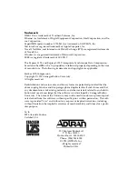 Предварительный просмотр 2 страницы ADTRAN Express L128 User Manual