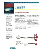 ADTRAN Express NTU ISDN Terminal Adapter Specification Sheet предпросмотр