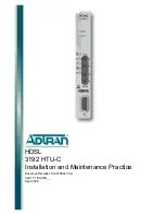 ADTRAN HDSL 3192 HTU-C Installation And Maintenance Practice предпросмотр