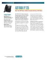 Preview for 1 page of ADTRAN IP 335 Specifications