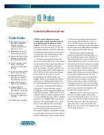 Предварительный просмотр 1 страницы ADTRAN IQ Probe 1200214L1 Specification Sheet