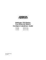 Предварительный просмотр 1 страницы ADTRAN NetVanta 1234 Hardware Installation Manual