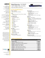 Предварительный просмотр 4 страницы ADTRAN NetVanta 1535P Specifications