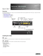 ADTRAN NetVanta 1560-08-65W Quick Start Manual preview