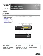 Preview for 1 page of ADTRAN NetVanta 1560-08 Quick Start Manual