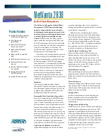 Preview for 1 page of ADTRAN NetVanta 2830 Info Sheet