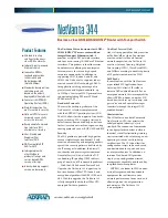 Предварительный просмотр 1 страницы ADTRAN NetVanta 344 Specification Sheet