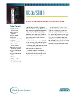 ADTRAN OC-3c/STM 1 Specification Sheet preview