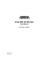 Предварительный просмотр 1 страницы ADTRAN Octal BRI S/T User Manual