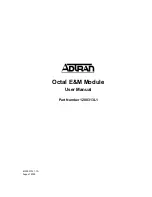 ADTRAN Octal E&M User Manual предпросмотр