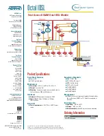 Предварительный просмотр 2 страницы ADTRAN Octal IDSL DSLAM Octal IDSL Specification Sheet