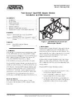 Предварительный просмотр 1 страницы ADTRAN Quad BNC Installation And Maintenance