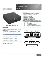 Предварительный просмотр 1 страницы ADTRAN SDX 611 GPON SFU ONT Quick Start