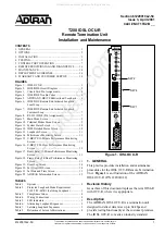 ADTRAN T200 IDSL OCU-R Installation And Maintenance Manual предпросмотр