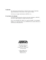 Предварительный просмотр 2 страницы ADTRAN TA 544 User Manual