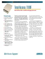 ADTRAN Total Access 1100F Specification Sheet предпросмотр