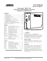 Предварительный просмотр 1 страницы ADTRAN Total Access 1500 FT1 DP Installation And Maintenance Manual