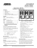 ADTRAN Total Access 1500 SCU Installation And Maintenance Manual preview