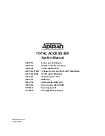 ADTRAN Total Access 850 System Manual preview