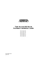 ADTRAN Total Access 908 Hardware Installation Manual предпросмотр