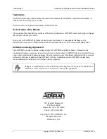 Preview for 2 page of ADTRAN Total Access 908 Hardware Installation Manual