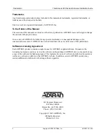 Предварительный просмотр 2 страницы ADTRAN Total Access 912 Hardware Installation Manual