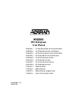 Preview for 1 page of ADTRAN TOTAL ACCESS MX2800 User Manual