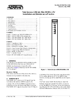 Предварительный просмотр 1 страницы ADTRAN Total Access SHDSL LTU Installation And Maintenance Practice