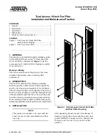 ADTRAN Total Access Total Access 19-Inch Fan Filter Installation And Maintenance Practice preview