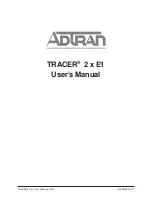 ADTRAN TRACER 2xE1 User Manual предпросмотр