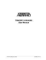 Предварительный просмотр 1 страницы ADTRAN TRACER 4103 User Manual