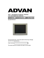 Предварительный просмотр 1 страницы Advan AMM15TK3 Operation Manual