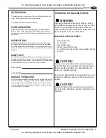 Preview for 5 page of Advance acoustic 01584A Instructions For Use And Parts List