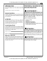 Preview for 21 page of Advance acoustic 01584A Instructions For Use And Parts List