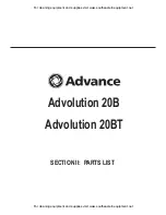 Preview for 26 page of Advance acoustic 01584A Instructions For Use And Parts List