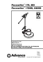 Preview for 2 page of Advance acoustic Pacesetter 170 Instructions For Use Manual