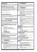 Preview for 11 page of Advance acoustic Pacesetter 170 Instructions For Use Manual