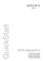 Предварительный просмотр 1 страницы Advance acoustic WTX-StreamPro Quick Start Manual