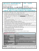 Preview for 2 page of Advance Adapters 712578 User Manual