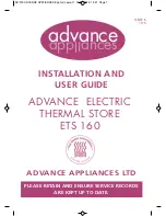 Предварительный просмотр 1 страницы Advance Appliances ETS 160 Installation And User Manual