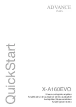 Advance Paris X-A160EVO Quick Start Manual preview